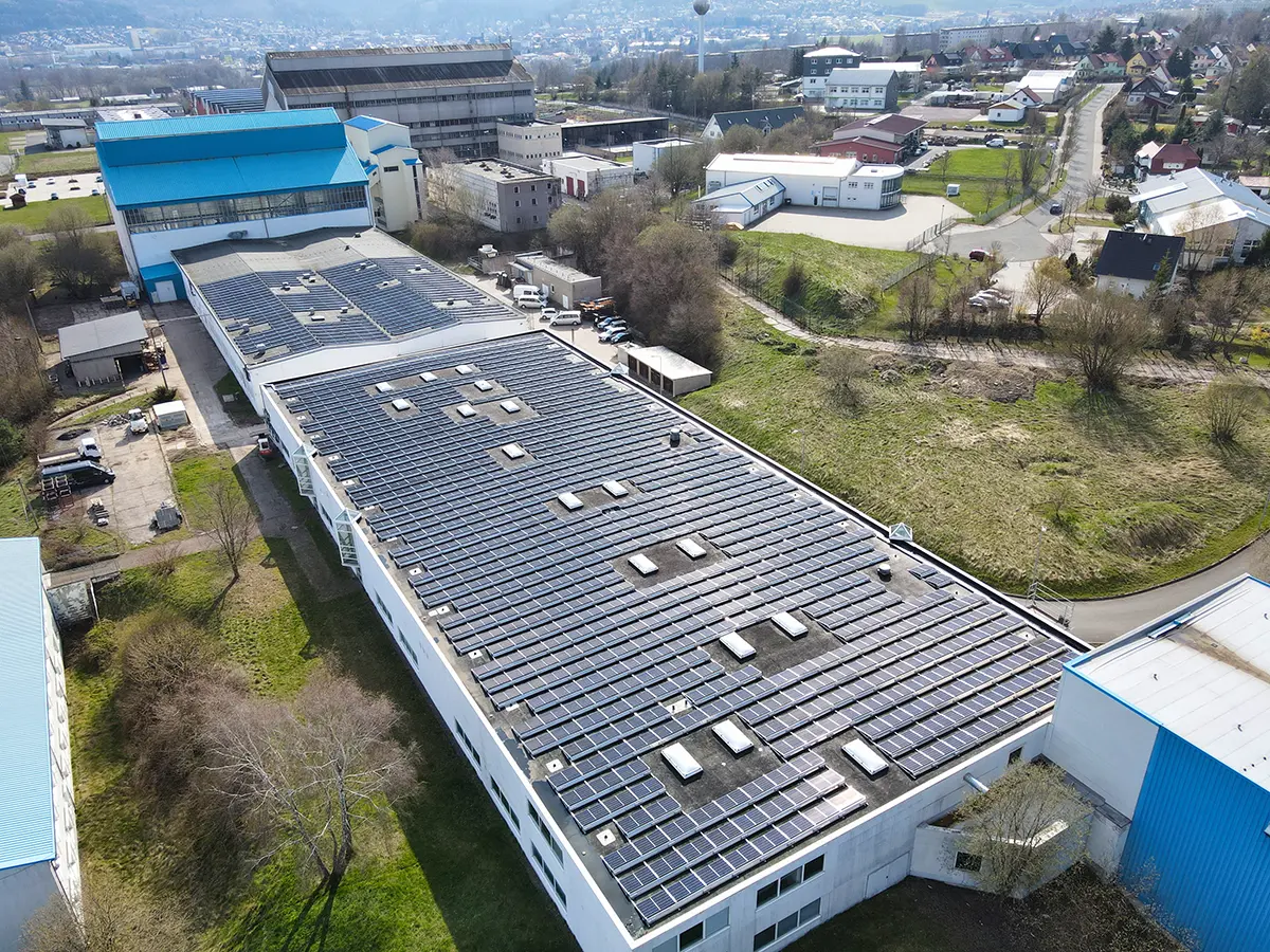 Photovoltaik-Dachanlage Industrie Ilmenau