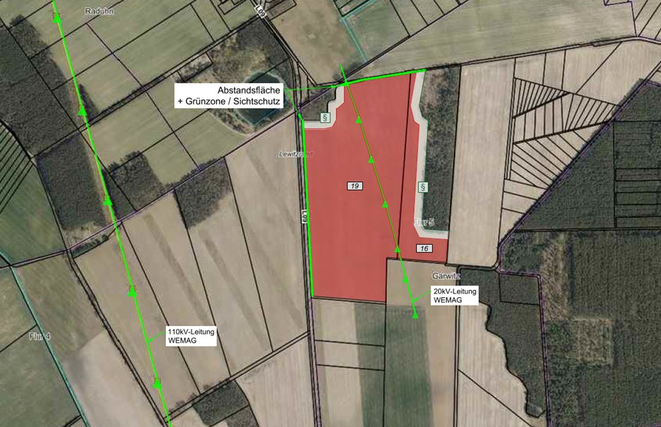 Planung für von Q ENERGY und Lunaco entwickelten Solarpark bei Garwitz