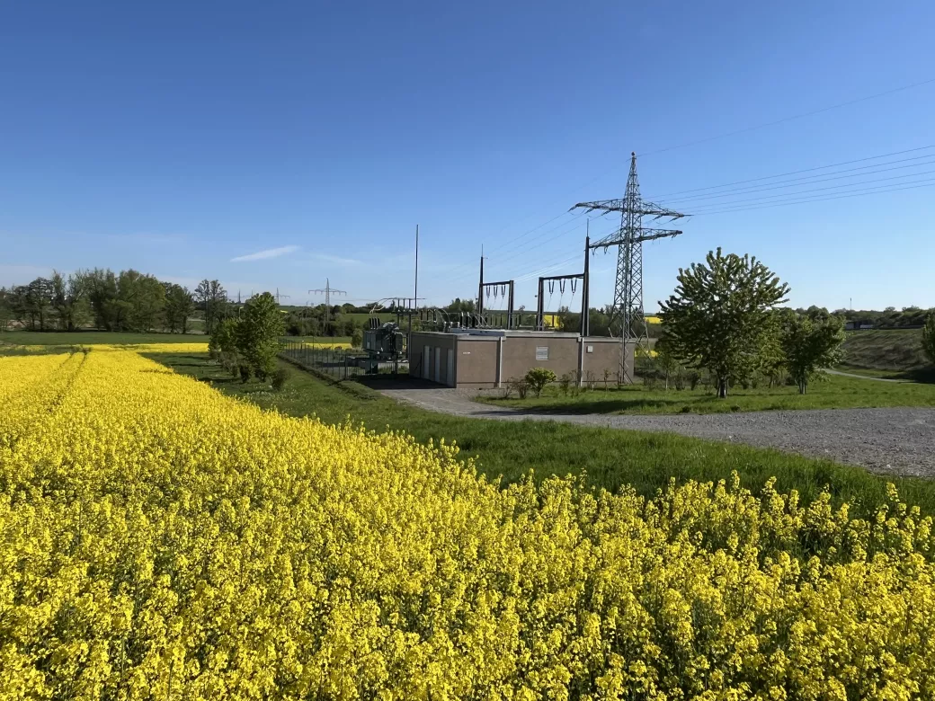 Standort Batteriespeicherprojekt von MND und Terrexx am UW Geldersheim