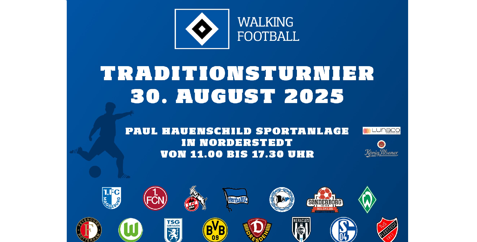 Plakat Traditionsturnier HSV Walking Football 30. August 2025